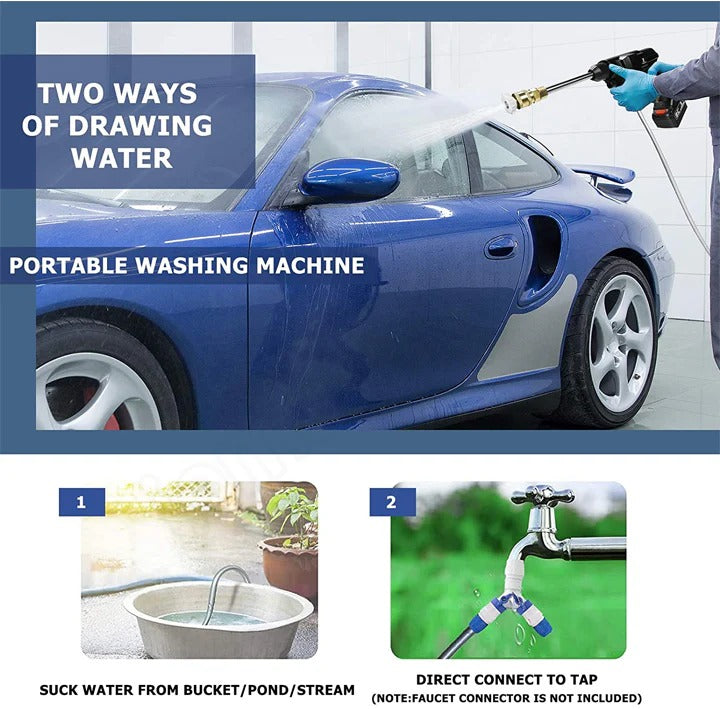 Cordless High Pressure Washer Kit with Two Batteries