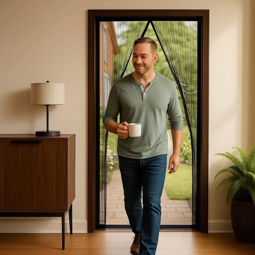 Magnetic Screen Door With Custom Size Options For Doorways