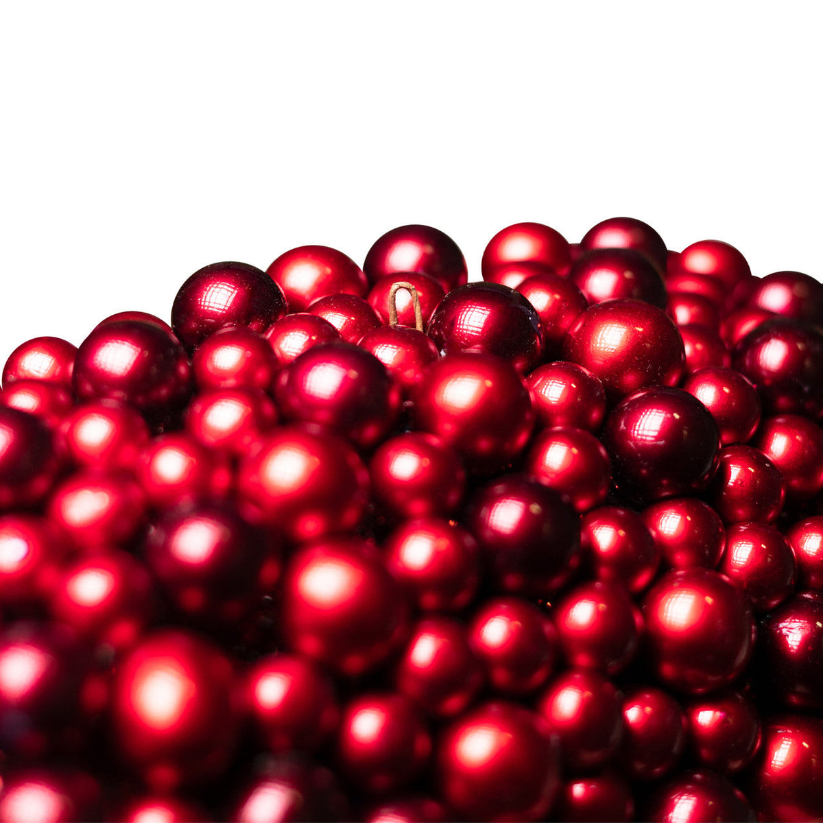 Glitter Red Berry Christmas Wreath with Two Tone Berries 20 Inch Unlit