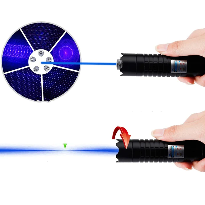 Laser Flashlight with Blue Beam for Handheld Use