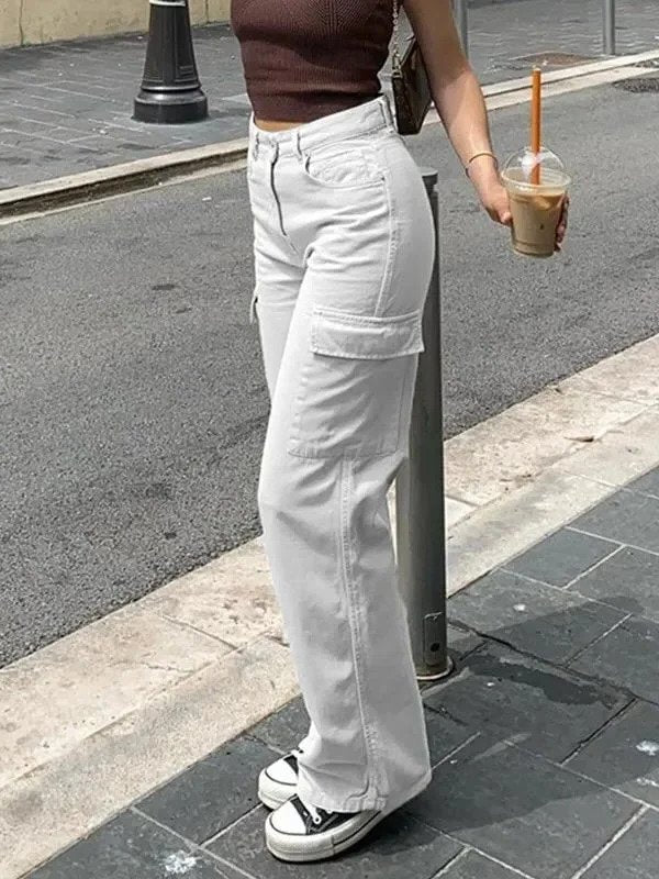 Cargo Pants with Adjustable Fit and Straight Leg