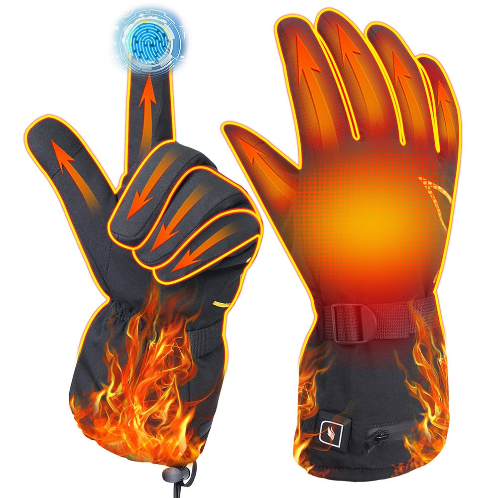 Rechargeable Heated Gloves with Touchscreen Compatibility and 5-Hour Battery, 3 Heat Settings