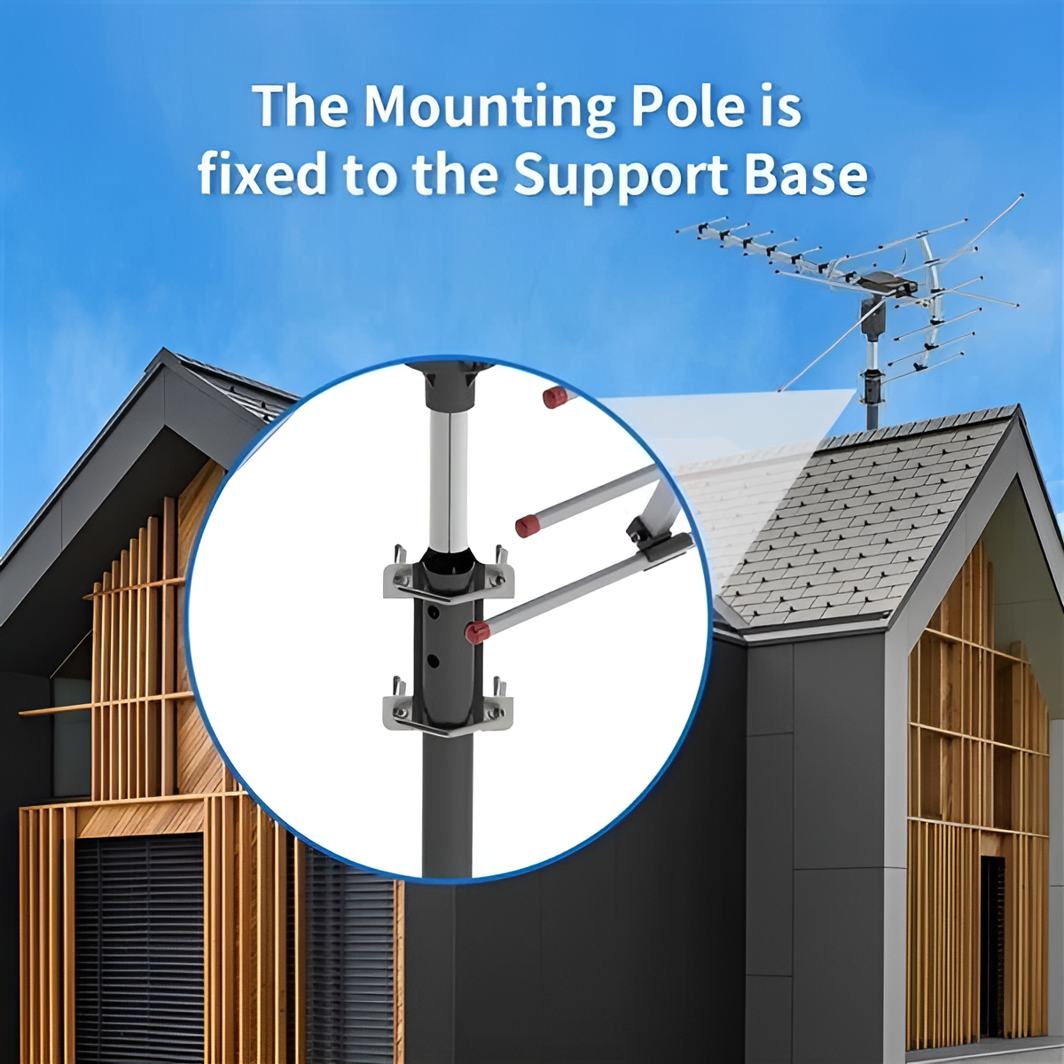 Outdoor Digital HDTV Antenna With 360 Degree Directional Motor
