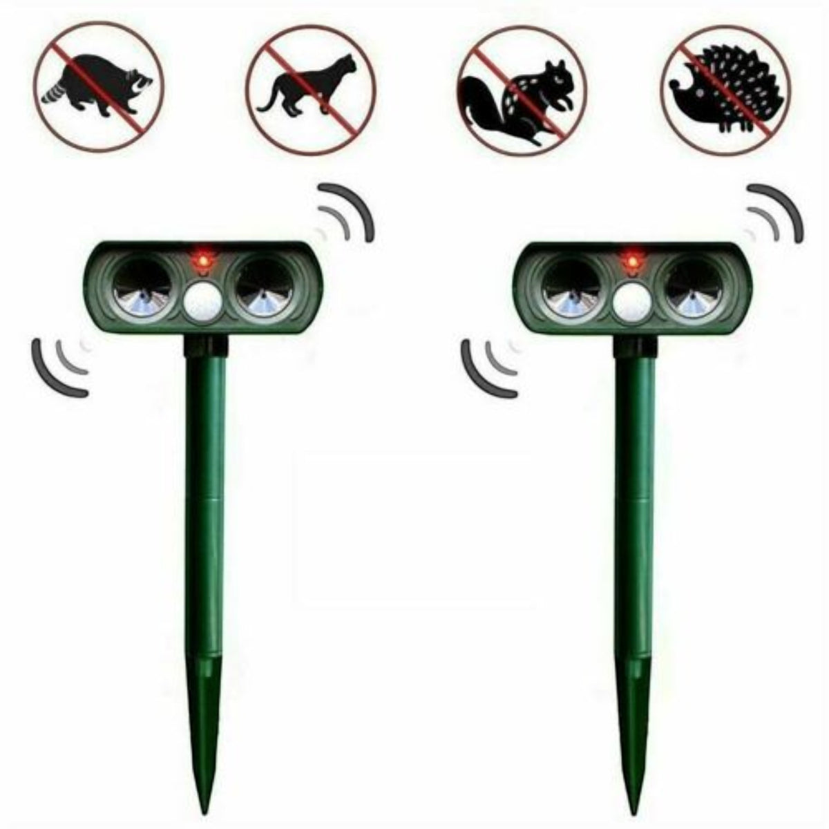 Animal Repeller with Solar Power and Infrared Sensor