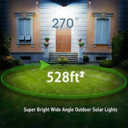 Solar Powered Flood Light with Motion Sensor, 208 LEDs and Three Operating Modes for Walls and Fences