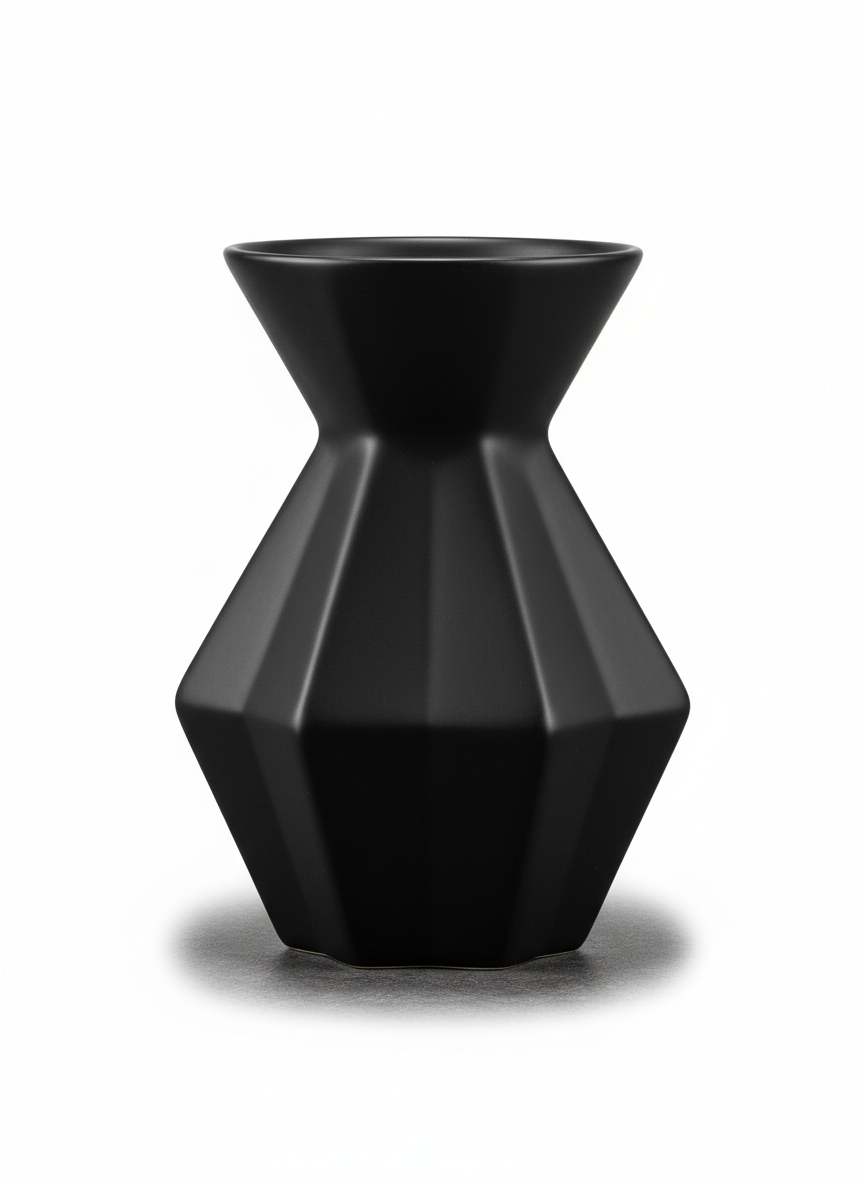 Black Ceramic Vase