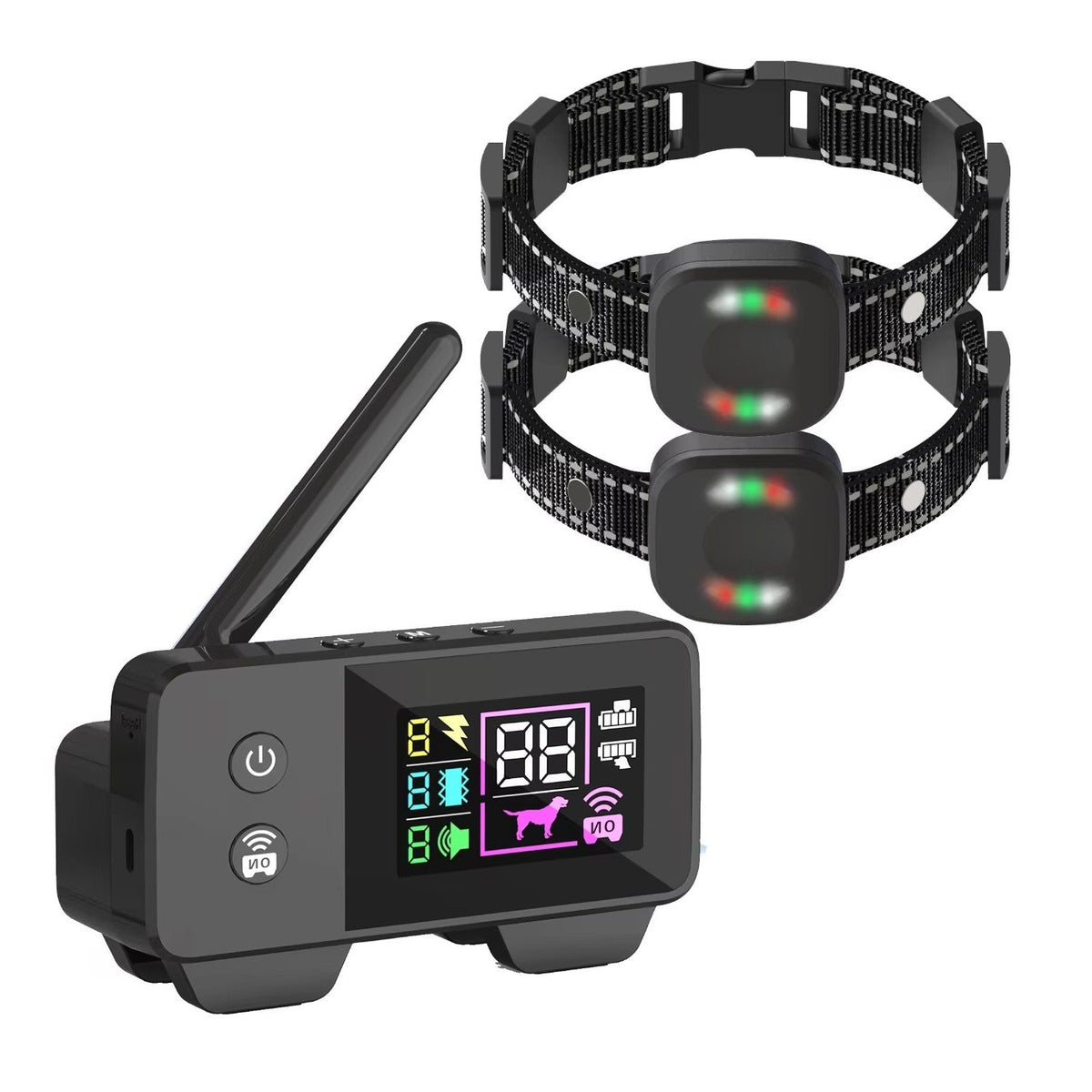 Wireless Pet Containment System with Waterproof Rechargeable Training Collars for Multiple Dogs