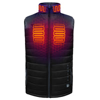 Mens Electric Heated Vest with Rechargeable Battery Pack and Fleece Lining