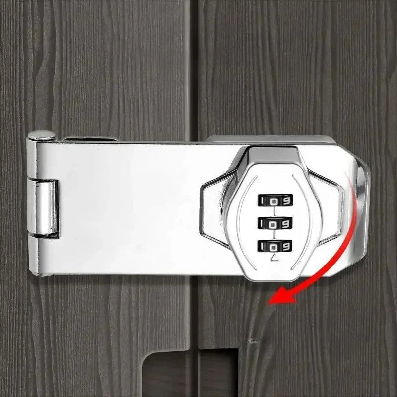 Heavy Duty Zinc Alloy Combination Hasp Latch with Resettable Code Mechanism