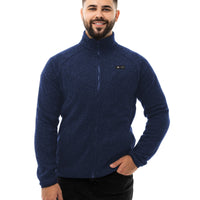 Mens Heated Fleece Jacket with Five Carbon Fiber Zones and Three Heat Levels for Outdoors