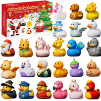 Holiday Calendar Box of 24 Costume Rubber Ducks for Ages 3 to 8 with a Numbered Door for Each Day