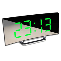 Curved Screen Digital Alarm Clock with Large Number Display and Night Dimmer