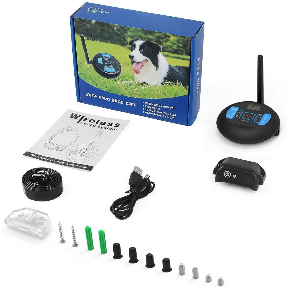 Wireless Pet Containment System with Waterproof Rechargeable Training Collars for Multiple Dogs
