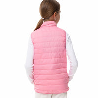 Girls Electric Heated Puffer Vest with Rechargeable Battery Pack and Zipper Pockets