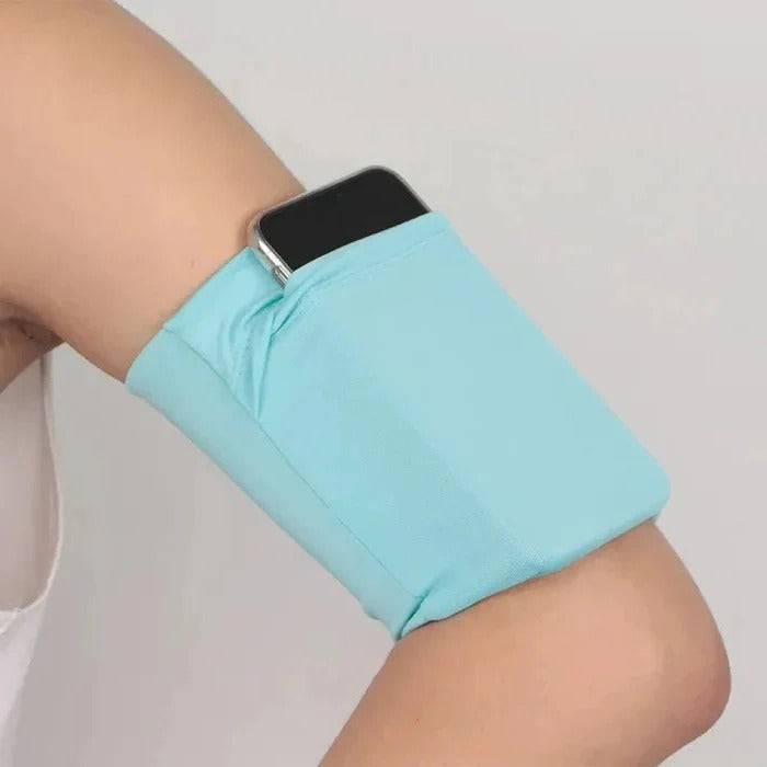 Elastic Arm Sleeve Phone Holder with Zipper Pocket for Running and Workout