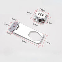 Heavy Duty Zinc Alloy Combination Hasp Latch with Resettable Code Mechanism