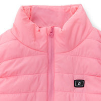 Girls Electric Heated Puffer Vest with Rechargeable Battery Pack and Zipper Pockets