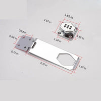 Heavy Duty Zinc Alloy Combination Hasp Latch with Resettable Code Mechanism