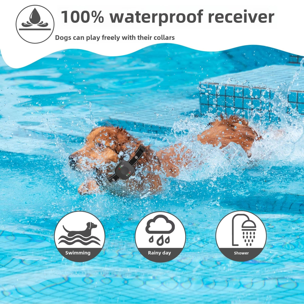 Wireless Pet Containment System with Waterproof Rechargeable Training Collars for Multiple Dogs