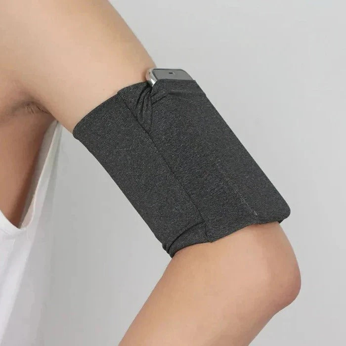 Elastic Arm Sleeve Phone Holder with Zipper Pocket for Running and Workout