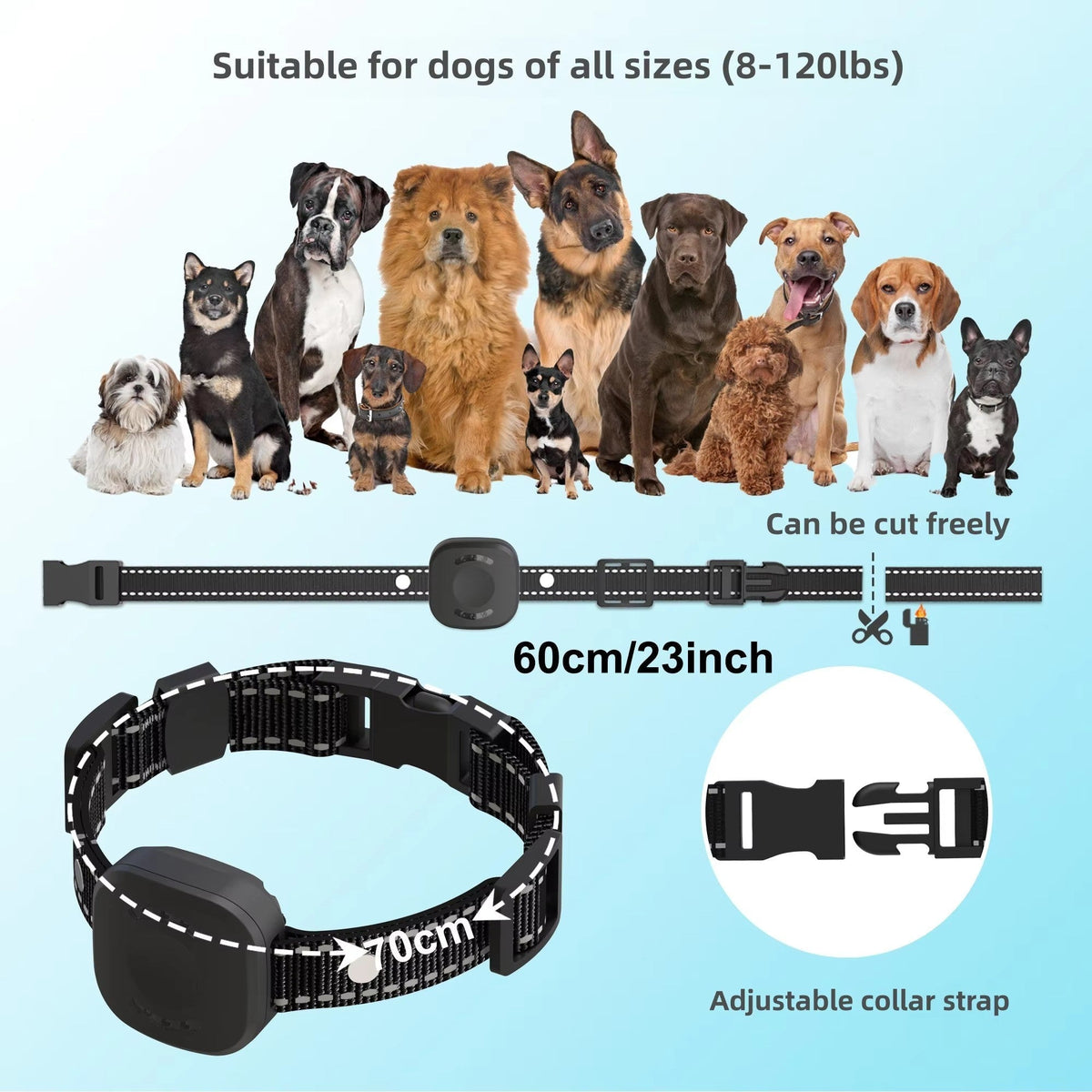 Wireless Pet Containment System with Waterproof Rechargeable Training Collars for Multiple Dogs