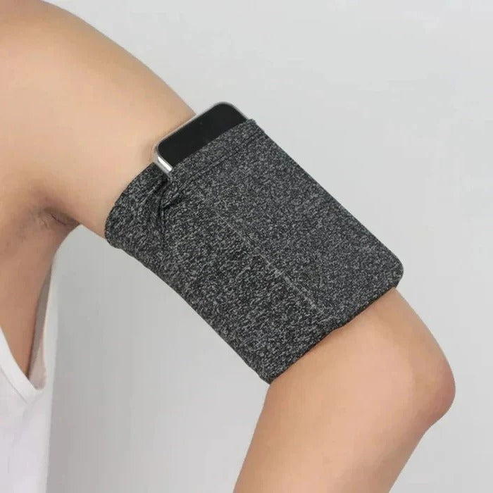 Elastic Arm Sleeve Phone Holder with Zipper Pocket for Running and Workout