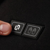 Mens Electric Heated Zipper Sweatshirt with Rechargeable Battery Pack and Dual Heating Zones
