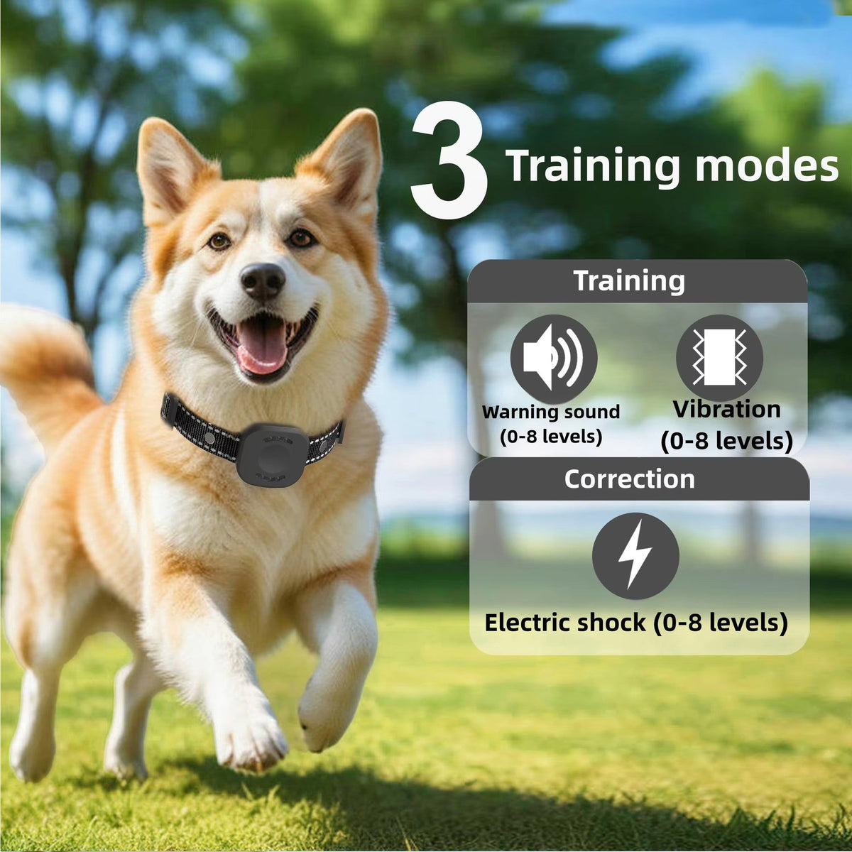 Wireless Pet Containment System with Waterproof Rechargeable Training Collars for Multiple Dogs