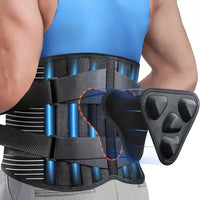 Lower Back Brace with 6-Strip Reinforcement and 3D Massage Pad