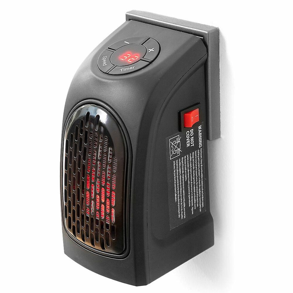 Plug In Fan Heater with Thermostat, Digital Display and 12 Hour Timer for Small Rooms