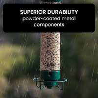 Spinning Perch Bird Feeder with 4 Feeding Ports and 5 Pound Seed Capacity for Backyards