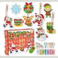 Diamond Painting Keychain Kit with Resin Beads and Applicator Tool for Ages 6+
