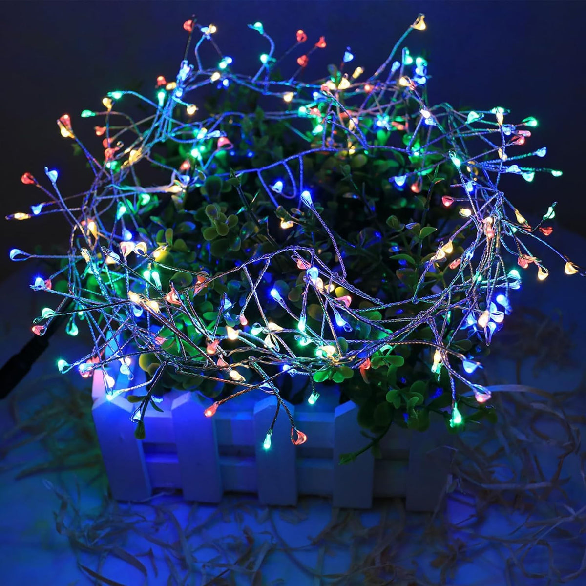 Copper Wire LED String Lights with Remote and 8 Modes for Christmas Trees and Patios