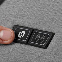 Mens Electric Heated Zipper Sweatshirt with Rechargeable Battery Pack and Dual Heating Zones