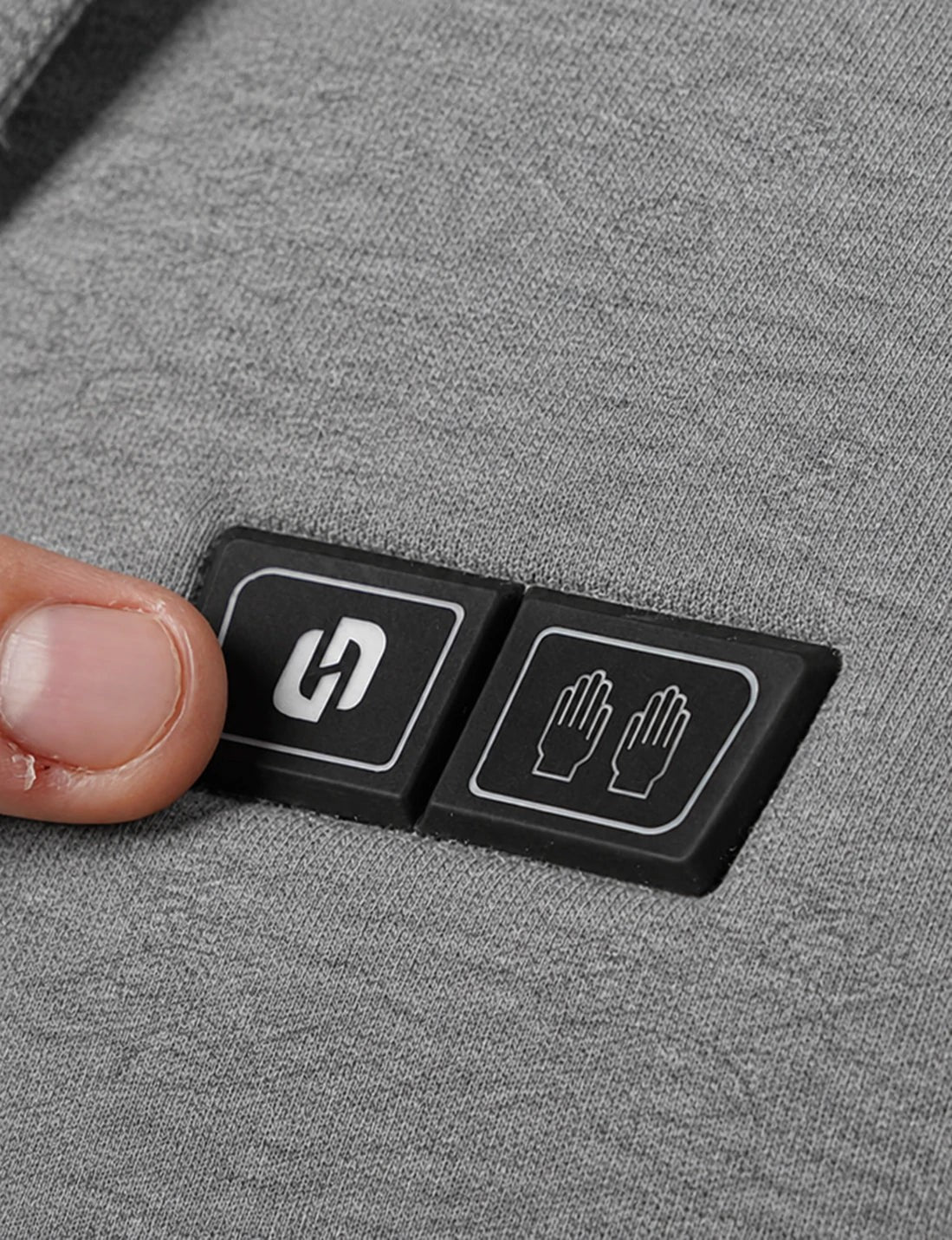 Mens Electric Heated Zipper Sweatshirt with Rechargeable Battery Pack and Dual Heating Zones