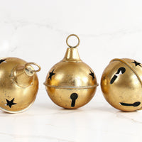 Vintage Golden Bell with Star Cutouts - Interior Delights