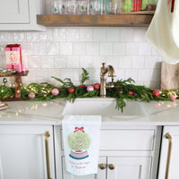 Red And Pink Mercury Glass Ornament Garland - Interior Delights