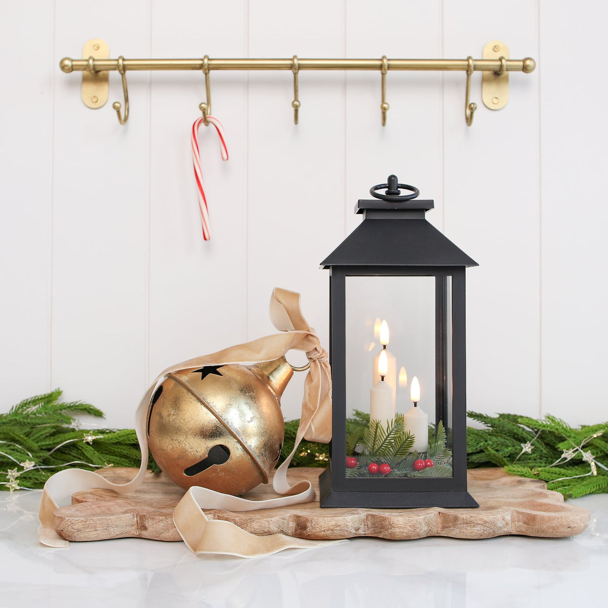 Vintage Golden Bell with Star Cutouts - Interior Delights