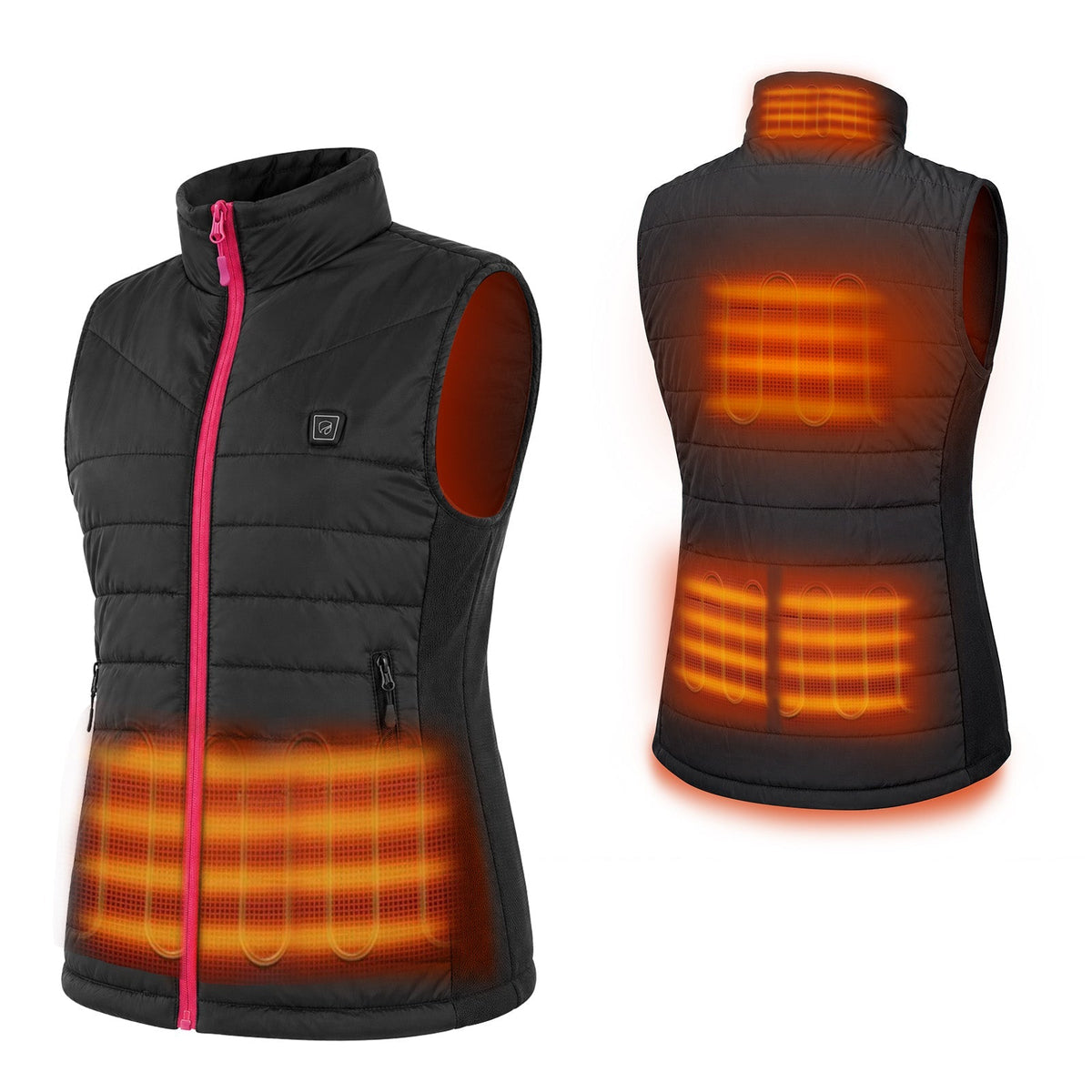 Women's Heated Vest with Six Heating Zones and Three Temperature Levels