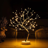 LED Fairy Light Tree Lamp with Bendable Branches and Dual Power for Bedrooms and Gifts
