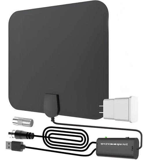 Amplified HDTV Antenna with Signal Booster for Indoor Use