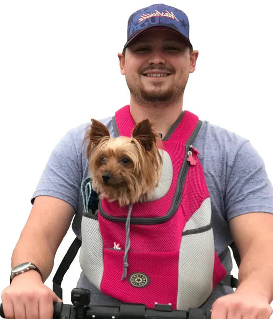 Dog Backpack with Adjustable Straps, Breathable Mesh and Storage Pockets