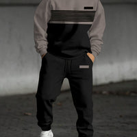 Color Block Hooded Sweatshirt with Full Sleeves and a Roomy Fit in Black in Sizes S to 2XL