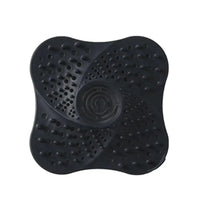 Spiral Drain Cover Hair Catcher in Flexible TPR Rubber with a Built In Handle and Suction Cups