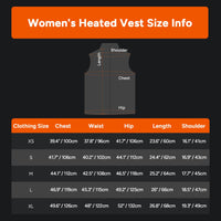 Women's Heated Vest with Six Heating Zones and Three Temperature Levels