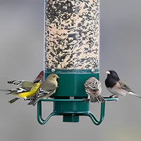 Spinning Perch Bird Feeder with 4 Feeding Ports and 5 Pound Seed Capacity for Backyards