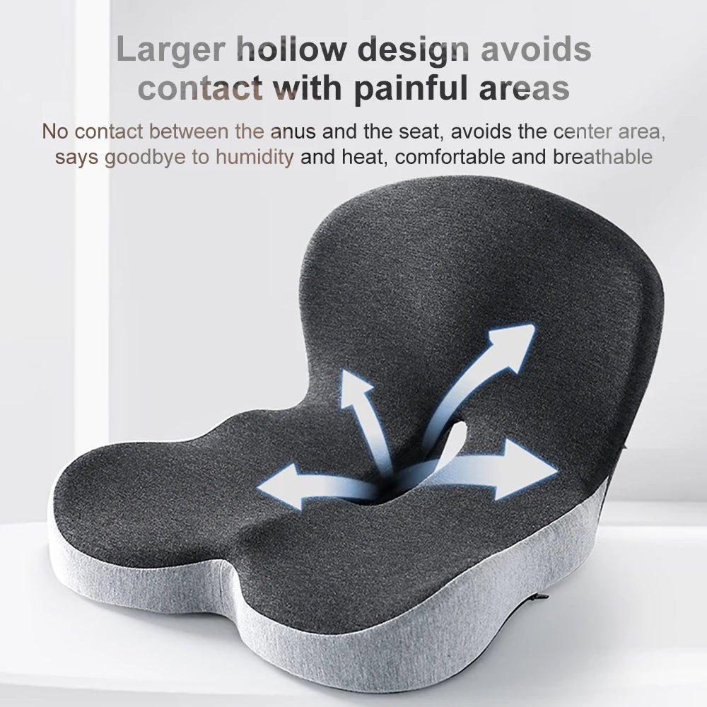 Lumbar Support Seat Cushion with Memory Foam for Chairs