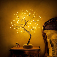 LED Fairy Light Tree Lamp with Bendable Branches and Dual Power for Bedrooms and Gifts