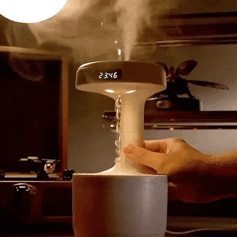 Anti-Gravity Water Drop Humidifier LED Mist Aroma Diffuser