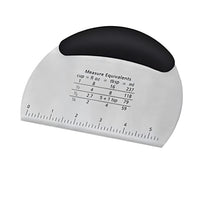 Stainless Steel Dough Scraper with Etched Measurement Markings and Handle